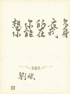 想你的夜多希望你能在我身边歌词是什么意思