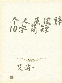 个人原因辞职信10字简短