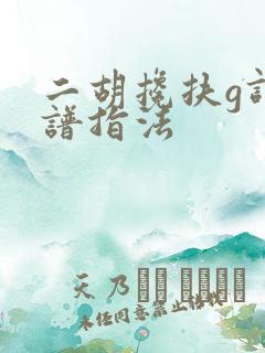 二胡搀扶g调简谱指法