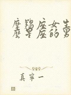 摩羯座女生和什么星座的男生合适