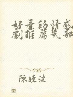 好看的情感电视剧推荐几部