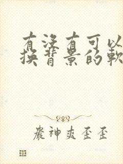 有没有可以抠图换背景的软件