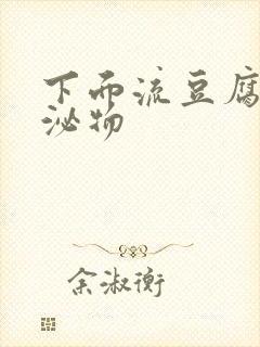 下面流豆腐渣分泌物