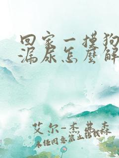 回家一摸狗狗就漏尿怎么解决