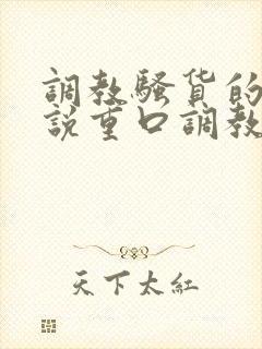 调教骚货的污小说重口调教