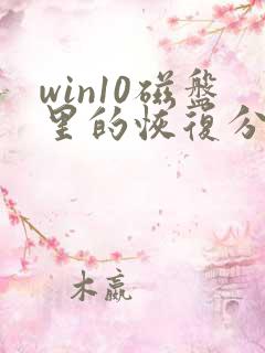 win10磁盘里的恢复分区是什么