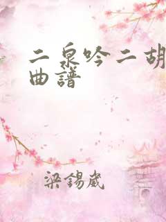 二泉吟二胡g调曲谱