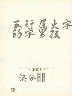 五行属火字最旺的字男孩