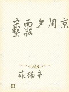 宋南夕周京泽完整版