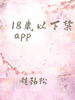 18岁以下禁用 app