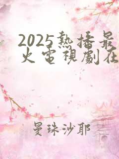 2025热播最火电视剧在线观看
