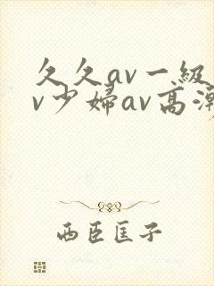 久久av一级av少妇av高潮