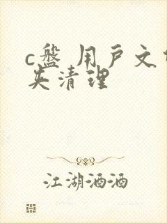 c盘 用户文件夹清理