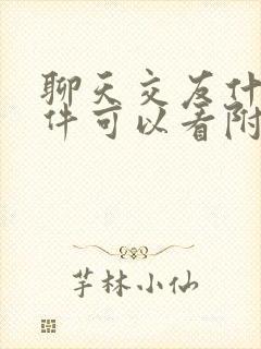 聊天交友什么软件可以看附近人