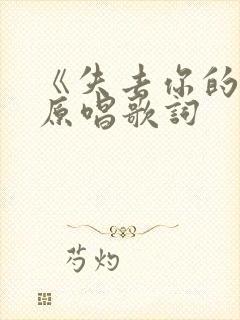 《失去你的我》原唱歌词