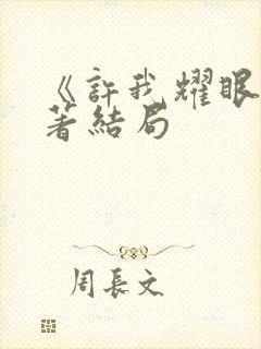 《许我耀眼》原著结局