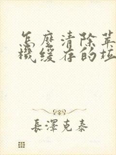 怎么清除苹果手机缓存的垃圾