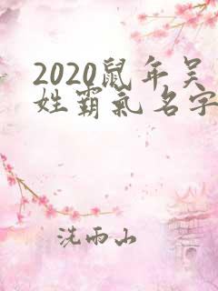 2020鼠年吴姓霸气名字大全男孩