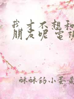 我才不想和你做朋友呢 电视剧