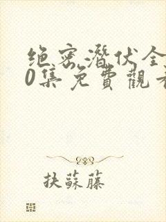 绝密潜伏全集40集免费观看