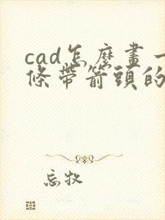 cad怎么画一条带箭头的直线