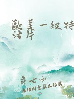 欧美一级特黄生活片