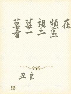 草莓视频在线观看一二区