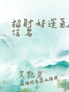 招财好运气的微信名