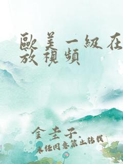 欧美一级在线播放视频