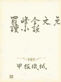 罗峰全文免费阅读小说