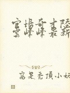 官场奇才陆羽刘云峰峰最新章节