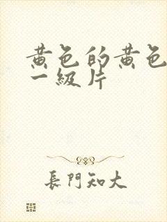 黄色的黄色录像一级片