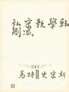 私密教学韩漫无删减