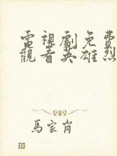 电视剧免费全集观看英雄烈