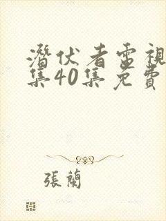 潜伏者电视剧全集40集免费观看潜