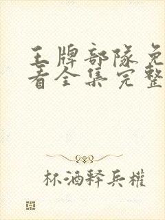 王牌部队免费观看全集完整版在线观看