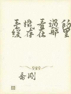 手机看过的视频缓存在哪里