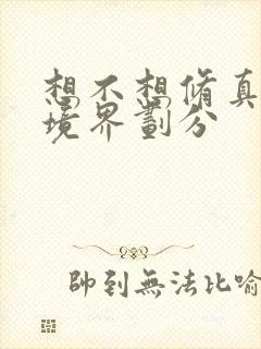 想不想修真灵魂境界划分