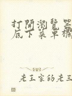 打开浏览器桌面底下菜单栏不见了