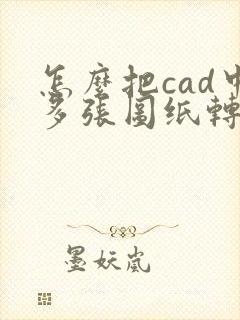 怎么把cad中多张图纸转换成一个pdf