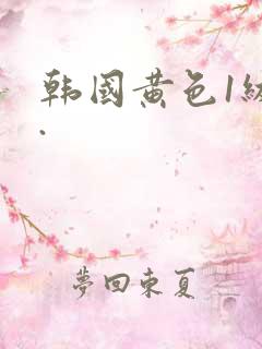 韩国黄色1级片.