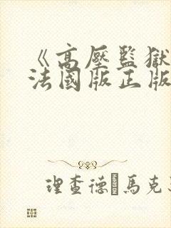 《高压监狱2》法国版正版2009年电影