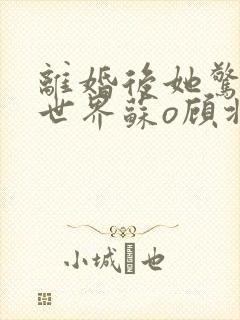 离婚后她惊艳了世界苏o顾北弦