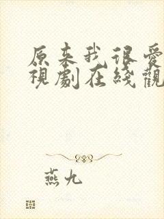 原来我很爱你电视剧在线观看免费