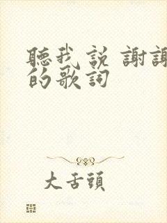 听我说 谢谢你的歌词