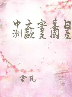 中文字幕日韩亚洲欧美国产