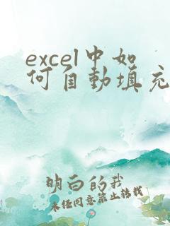 excel中如何自动填充同样的数据