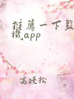推荐一下监控手机app