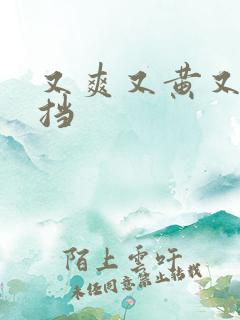 又爽又黄又无遮挡