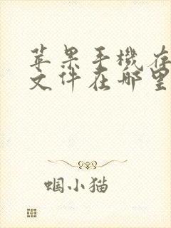 苹果手机存储的文件在哪里找